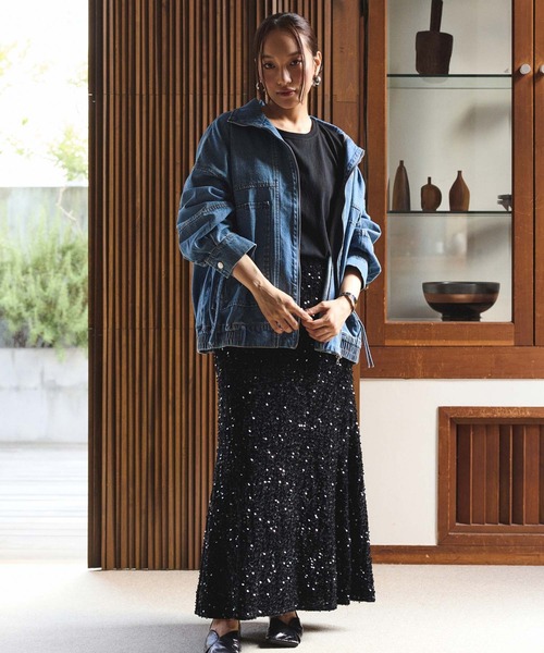 セール】スパンコールスカート（スカート）｜Edit Sheen（エディット