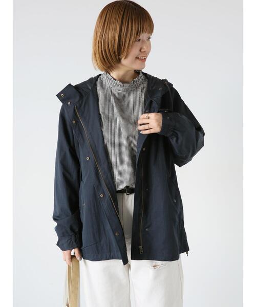 Lugnoncure(ルノンキュール)の「【撥水・防花粉】マウンテンパーカー(ノーカラージャケット・レディース・カーキ/オフホワイト/ネイビー・F)」の13枚目の写真