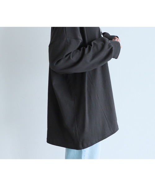 reca(レカ)の「大人のロゴプリントロンTシャツ(Tシャツ/カットソー・レディース・ホワイト/ホワイト系その他/チャコール・FREE)」の7枚目の写真