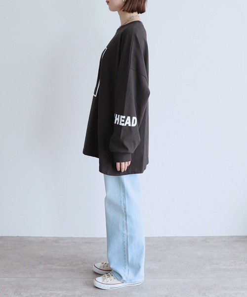 reca(レカ)の「大人のロゴプリントロンTシャツ(Tシャツ/カットソー・レディース・ホワイト/ホワイト系その他/チャコール・FREE)」の19枚目の写真