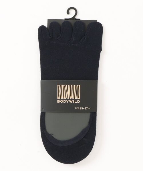 BODY WILD(ボディーワイルド)の「BODY WILD/ボディワイルド 5本指フットカバー(ソックス/靴下・メンズ・ネイビー/ブラック/チャコールグレー/グレー・25-27CM)」の4枚目の写真