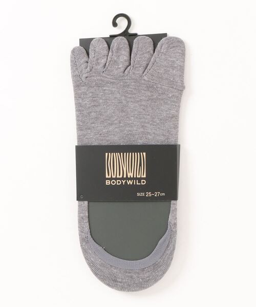 BODY WILD(ボディーワイルド)の「BODY WILD/ボディワイルド 5本指フットカバー(ソックス/靴下・メンズ・ネイビー/ブラック/チャコールグレー/グレー・25-27CM)」の3枚目の写真