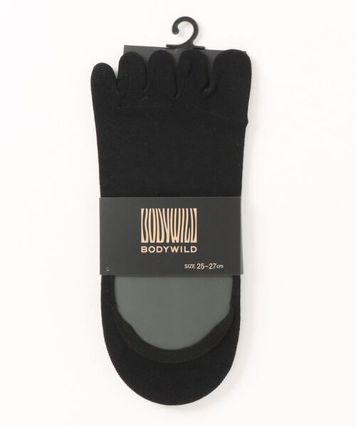 BODY WILD(ボディーワイルド)の「BODY WILD/ボディワイルド 5本指フットカバー(ソックス/靴下・メンズ・ネイビー/ブラック/チャコールグレー/グレー・25-27CM)」の1枚目の写真