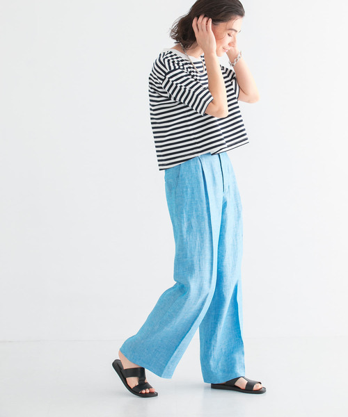 URBAN RESEARCH(アーバンリサーチ)の「クロップド丈カットソー(Tシャツ/カットソー・レディース・チャコールグレー/ブルー/ネイビー/ホワイト/ライトピンク/ブラック/ライトブルー/ライトグレー・FREE)」の15枚目の写真