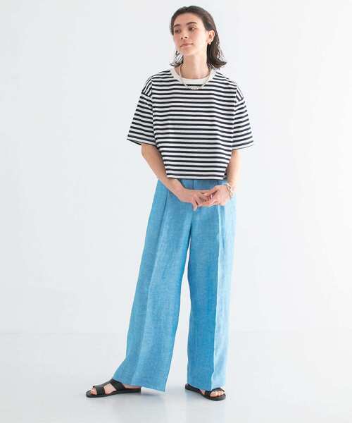 URBAN RESEARCH(アーバンリサーチ)の「クロップド丈カットソー(Tシャツ/カットソー・レディース・チャコールグレー/ブルー/ネイビー/ホワイト/ライトピンク/ブラック/ライトブルー/ライトグレー・FREE)」の16枚目の写真