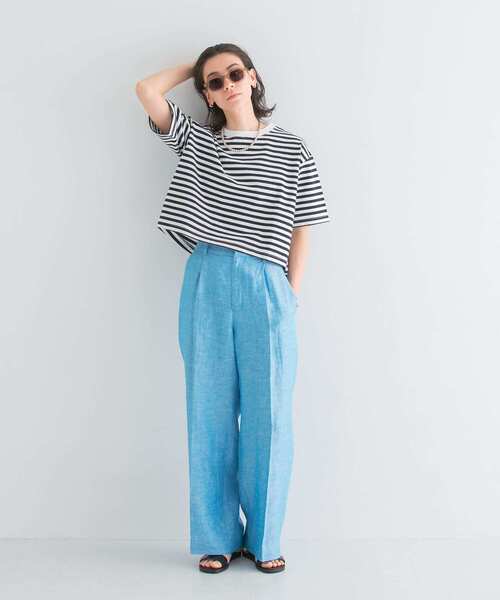URBAN RESEARCH(アーバンリサーチ)の「クロップド丈カットソー(Tシャツ/カットソー・レディース・チャコールグレー/ブルー/ネイビー/ホワイト/ライトピンク/ブラック/ライトブルー/ライトグレー・FREE)」の19枚目の写真