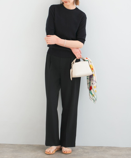 URBAN RESEARCH ROSSO WOMEN(アーバンリサーチ ロッソ)の「ツータックスラックス(スラックス・レディース・ブルー/ブラック/ブラウン・36/38)」の4枚目の写真