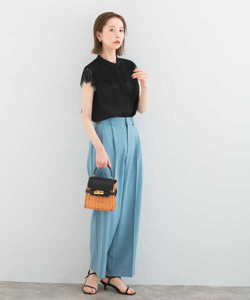 URBAN RESEARCH ROSSO WOMEN(アーバンリサーチ ロッソ)の「ツータックスラックス(スラックス・レディース・ブルー/ブラック/ブラウン・36/38)」の12枚目の写真
