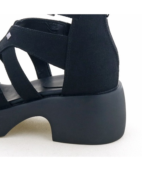 byあしながおじさん（バイアシナガオジサン）の「軽量│厚底グラディエーターサンダル　8710569（サンダル・レディース・ブラック系その他/ラベンダー/ブラック・L/S/M/LL）」の14枚目の写真