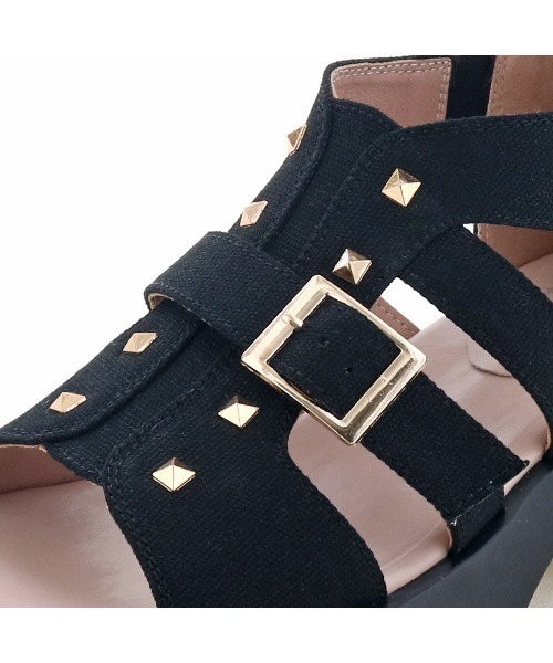 byあしながおじさん（バイアシナガオジサン）の「軽量│厚底グラディエーターサンダル　8710569（サンダル・レディース・ブラック系その他/ラベンダー/ブラック・L/S/M/LL）」の20枚目の写真