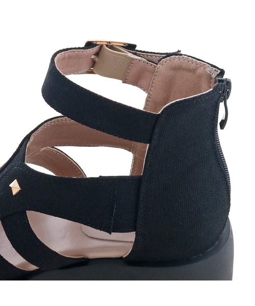 byあしながおじさん（バイアシナガオジサン）の「軽量│厚底グラディエーターサンダル　8710569（サンダル・レディース・ブラック系その他/ラベンダー/ブラック・L/S/M/LL）」の21枚目の写真