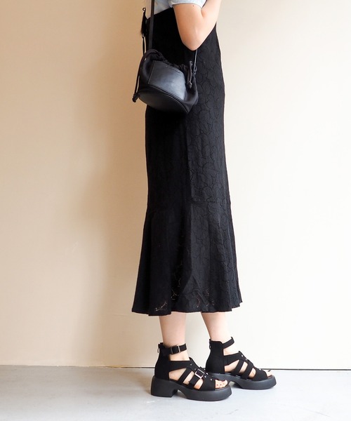 byあしながおじさん（バイアシナガオジサン）の「軽量│厚底グラディエーターサンダル　8710569（サンダル・レディース・ブラック系その他/ラベンダー/ブラック・L/S/M/LL）」の9枚目の写真