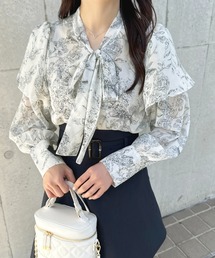 2WAY花柄ボウタイブラウス【ZOZOTOWN限定アイテム】