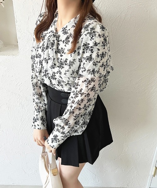 セール】2WAY花柄ボウタイブラウス【ZOZOTOWN限定アイテム】（シャツ