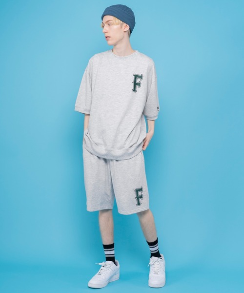 FILA（フィラ）の「FILA フィラ ブランド デザインロゴ ワッペン 刺繍 バックプリント ミニ裏毛 半袖 スウェット プルオーバー トレーナー（スウェット・メンズ・グリーン/ネイビー/グレー系/ブラック・LL/L/M）」の16枚目の写真