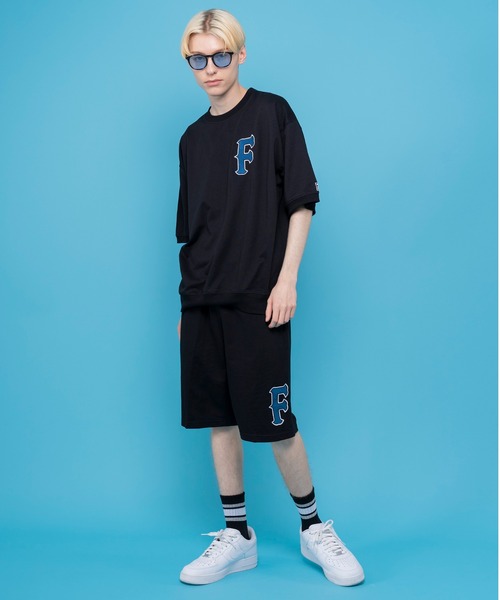 FILA（フィラ）の「FILA フィラ ブランド デザインロゴ ワッペン 刺繍 バックプリント ミニ裏毛 半袖 スウェット プルオーバー トレーナー（スウェット・メンズ・グリーン/ネイビー/グレー系/ブラック・LL/L/M）」の11枚目の写真