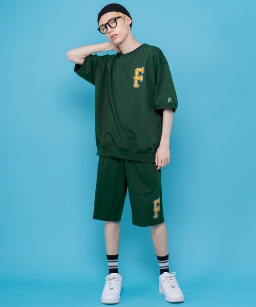 FILA（フィラ）の「FILA フィラ ブランド デザインロゴ ワッペン 刺繍 バックプリント ミニ裏毛 半袖 スウェット プルオーバー トレーナー（スウェット・メンズ・グリーン/ネイビー/グレー系/ブラック・LL/L/M）」の20枚目の写真