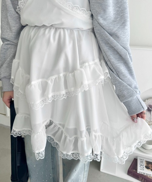 Loueme（ルエム）の「ランジェリーライクキャミワンピース（ワンピース・レディース・ブラック/ホワイト・FREE）」の21枚目の写真