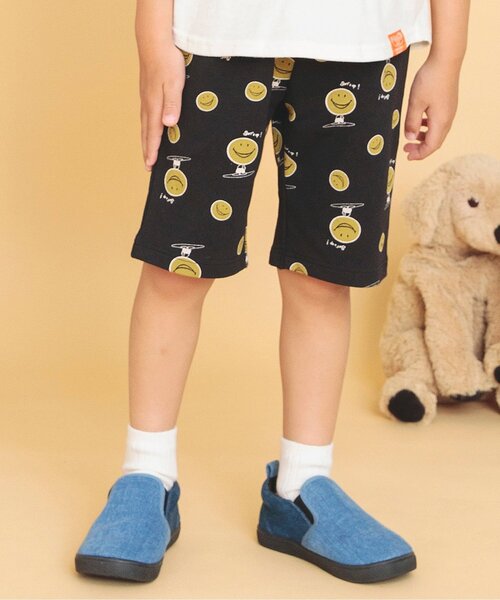 BREEZE（ブリーズ）の「WEB限定 DAISUKI ハーフパンツ（その他パンツ・キッズ・イエロー/オレンジ/ネイビー/ラベンダー/ライトインディゴブルー/チャコール/チェック/ブルー/オフホワイト/グリーン/レインボー/ライム/レッド/ブラウン/ピンク/キャメル/ブラック/アイボリー・80/70/100/110/90/120/130）」の4枚目の写真