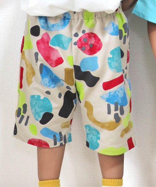 BREEZE（ブリーズ）の「WEB限定 DAISUKI ハーフパンツ（その他パンツ・キッズ・イエロー/オレンジ/ネイビー/ラベンダー/ライトインディゴブルー/チャコール/チェック/ブルー/オフホワイト/グリーン/レインボー/ライム/レッド/ブラウン/ピンク/キャメル/ブラック/アイボリー・80/70/100/110/90/120/130）」の17枚目の写真