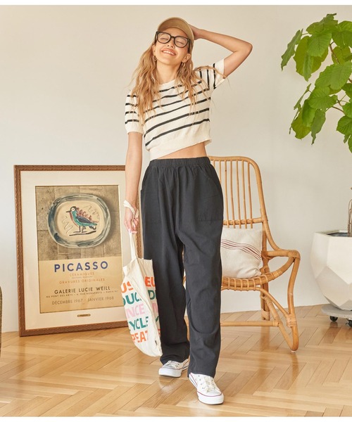 anap mimpi（アナップミンピ）の「ユッタリ ワイド シェフパンツ（その他パンツ・レディース・ベージュ/ブラック・FREE）」の18枚目の写真