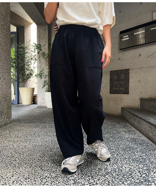 anap mimpi（アナップミンピ）の「ユッタリ ワイド シェフパンツ（その他パンツ・レディース・ベージュ/ブラック・FREE）」の21枚目の写真