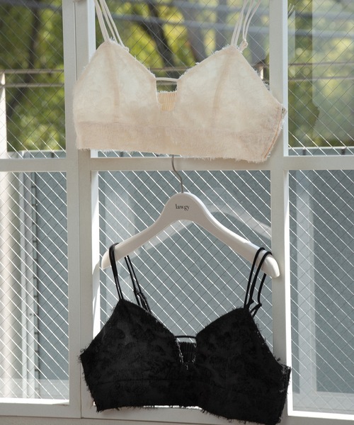 lawgy（ラウジー）の「center line fringe bustier / センターラインフリンジビスチェ（ベスト・レディース・アイボリー/ブラック・FREE）」の13枚目の写真