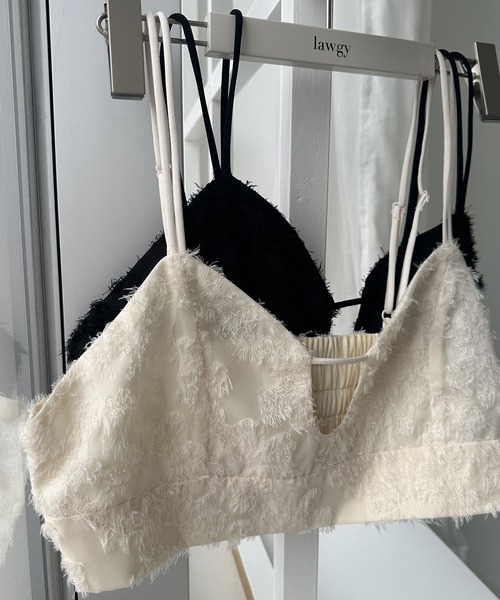 lawgy（ラウジー）の「center line fringe bustier / センターラインフリンジビスチェ（ベスト・レディース・アイボリー/ブラック・FREE）」の15枚目の写真