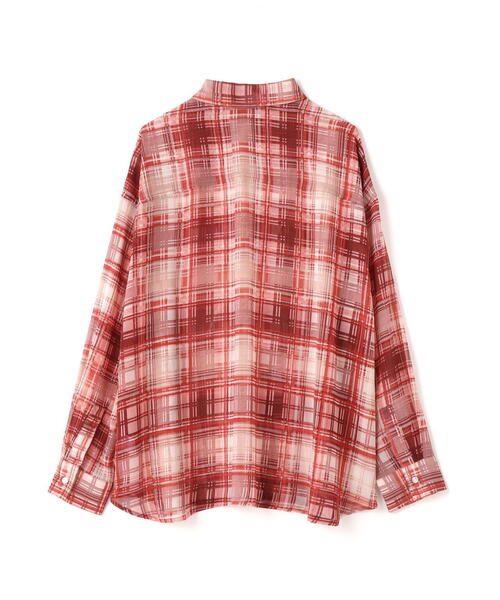WHITELAND（ホワイトランド）の「WHITELAND/ホワイトランド/SIFFON CHECK SHIRTS（シャツ/ブラウス・メンズ・レッド/モスグリーン・F）」の8枚目の写真