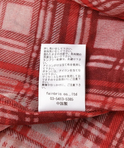 WHITELAND（ホワイトランド）の「WHITELAND/ホワイトランド/SIFFON CHECK SHIRTS（シャツ/ブラウス・メンズ・レッド/モスグリーン・F）」の13枚目の写真