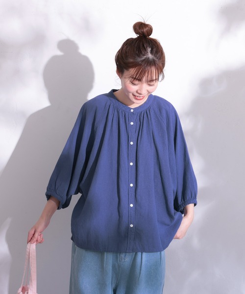 soulberry（ソウルベリー）の「soulberryのナツシャツ（シャツ/ブラウス・レディース・オフホワイト/ブラック/ネイビー系/ピンク・LL/L/M/4L/3L）」の15枚目の写真