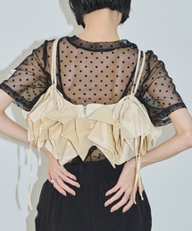 VIOLETTA | ドットチュールTシャツ(Tシャツ/カットソー)