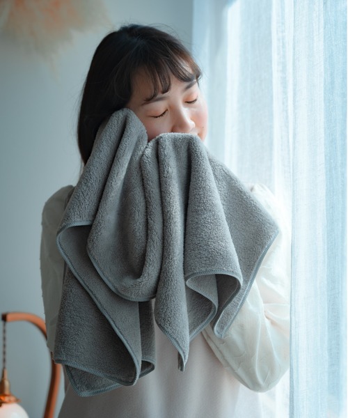 Mofuwa（モフワ ）の「Mofuwa コットンバスタオル×4枚セット（タオル・レディース・ブルー/B/ベビーピンク/ホワイト/ダークブラウン系/ライトグレー/A/ダークグレー/ベージュ・ONE SIZE）」の14枚目の写真