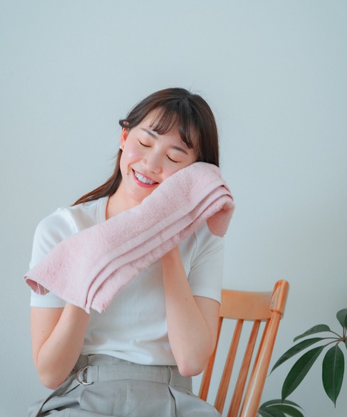 Mofuwa（モフワ ）の「Mofuwa コットンバスタオル×4枚セット（タオル・レディース・ブルー/B/ベビーピンク/ホワイト/ダークブラウン系/ライトグレー/A/ダークグレー/ベージュ・ONE SIZE）」の17枚目の写真