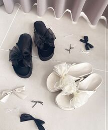 MAJESTIC LEGON | 【WEB限定アイテム】ビッグリボンサンダル(サンダル)