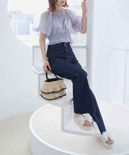 MAJESTIC LEGON（マジェスティックレゴン）の「ビッグリボンサンダル（サンダル・レディース・アイボリー/ブラック・SMALL/MEDIUM/LARGE/X-LARGE）」の9枚目の写真