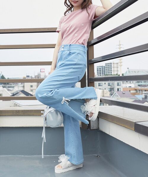 MAJESTIC LEGON（マジェスティックレゴン）の「ビッグリボンサンダル（サンダル・レディース・アイボリー/ブラック・SMALL/MEDIUM/LARGE/X-LARGE）」の7枚目の写真