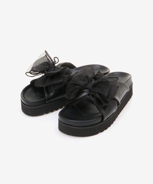 MAJESTIC LEGON（マジェスティックレゴン）の「ビッグリボンサンダル（サンダル・レディース・アイボリー/ブラック・SMALL/MEDIUM/LARGE/X-LARGE）」の15枚目の写真