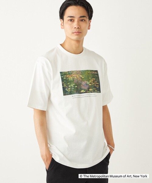 SHIPS Colors(シップス カラーズ)の「SHIPS Colors:THE MET コラボ プリントTシャツ(Tシャツ/カットソー・メンズ・ダークグレー/ライトホワイト/ホワイト/ホワイト系その他/ストーン/ブラック・MEDIUM/LARGE/X-LARGE)」の3枚目の写真