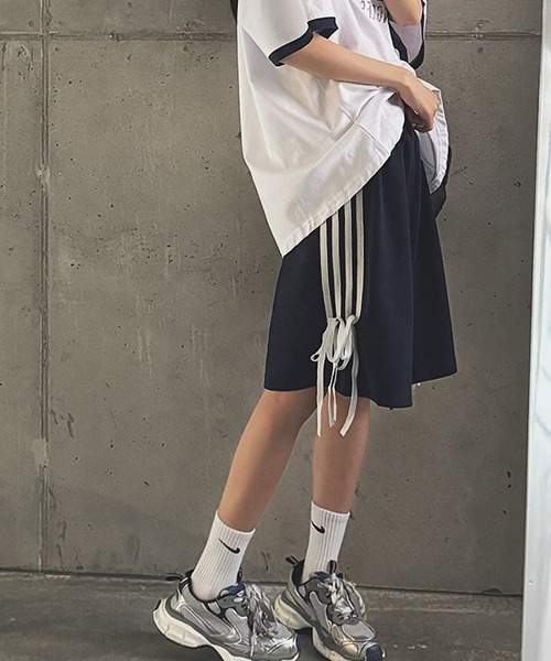 ROGER AND RAW（ロジャーアンドロウ）の「サイドラインリボンジャージパンツ（その他パンツ・レディース・レッド/ネイビー・FREE）」の5枚目の写真