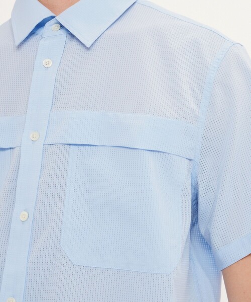 AIGLE（エーグル）の「吸水速乾 抗菌防臭加工 ユーティリティ半袖シャツ RP（シャツ/ブラウス・メンズ・ライトブルー/ホワイト/ネイビー・L/S/M/XL）」の7枚目の写真