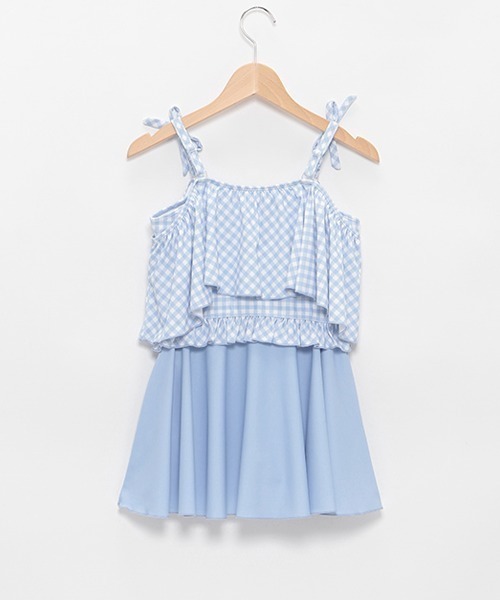 メゾピアノ 【SWIM】ショルダーリボンフリル swimwear(2WAY) SWIM