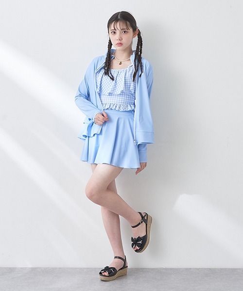 メゾピアノ　【SWIM】ショルダーリボンフリル swimwear(2WAY) 楽天市場】メゾピアノジュニア(mezzo piano junior)【SWIM】ショルダー