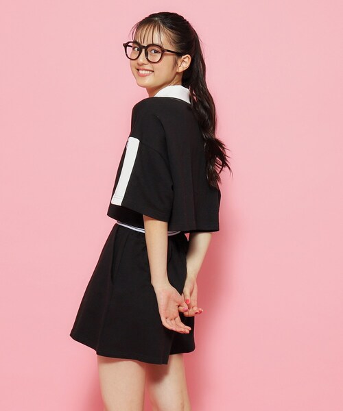 ラビット　TFW49 ポロシャツ スカート セット ブラック　ピンク 000000000874-07-m.jpg?t=