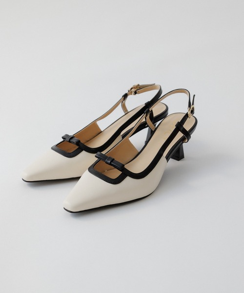 DEICY(デイシー)の「ポインテッドプチリボンサンダル(サンダル・レディース・ベージュ/オフホワイト/アイボリー・L/M/S)」の5枚目の写真