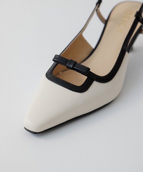 DEICY(デイシー)の「ポインテッドプチリボンサンダル(サンダル・レディース・ベージュ/オフホワイト/アイボリー・L/M/S)」の10枚目の写真