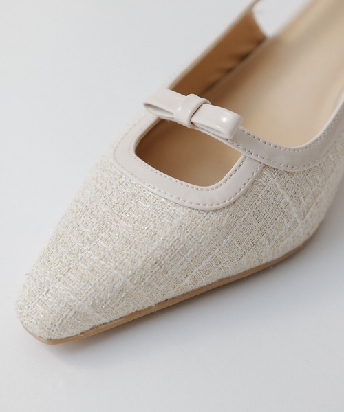 DEICY(デイシー)の「ポインテッドプチリボンサンダル(サンダル・レディース・ベージュ/オフホワイト/アイボリー・L/M/S)」の14枚目の写真