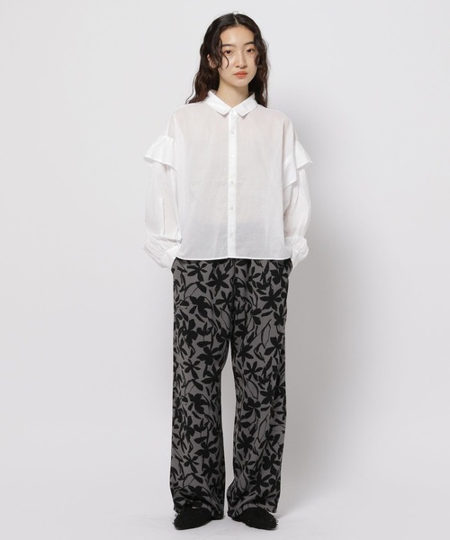 niko and...（ニコアンド）の「プレミアムローンワイドシャツ（シャツ/ブラウス・レディース・パープル/グリーン/ホワイト/グレー・LONG/SHORT）」の12枚目の写真