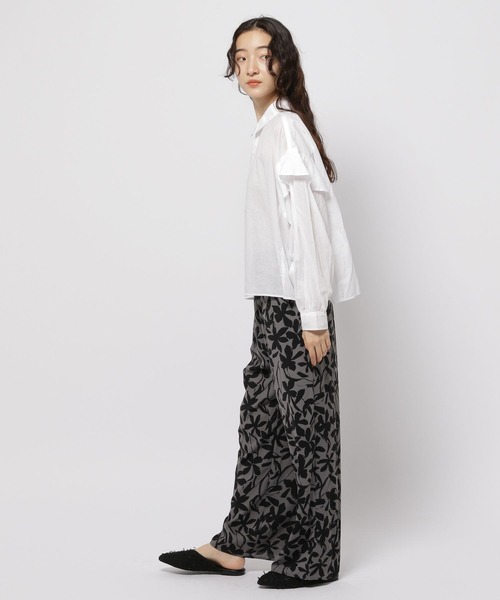 niko and...（ニコアンド）の「プレミアムローンワイドシャツ（シャツ/ブラウス・レディース・パープル/グリーン/ホワイト/グレー・LONG/SHORT）」の13枚目の写真