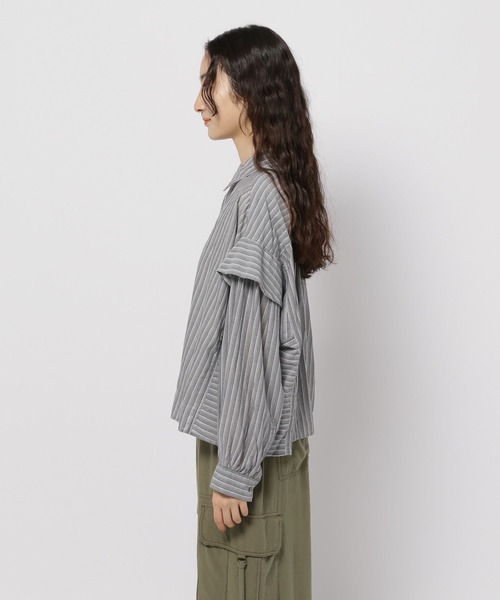 niko and...（ニコアンド）の「プレミアムローンワイドシャツ（シャツ/ブラウス・レディース・パープル/グリーン/ホワイト/グレー・LONG/SHORT）」の19枚目の写真